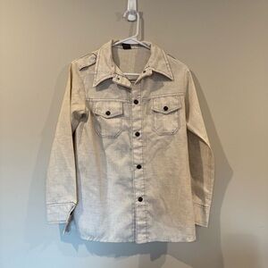 MANN Men's Casual Button Down Shirt - Cream